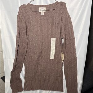 St. John's Bay Women's Cable Knit Sweater - Brown